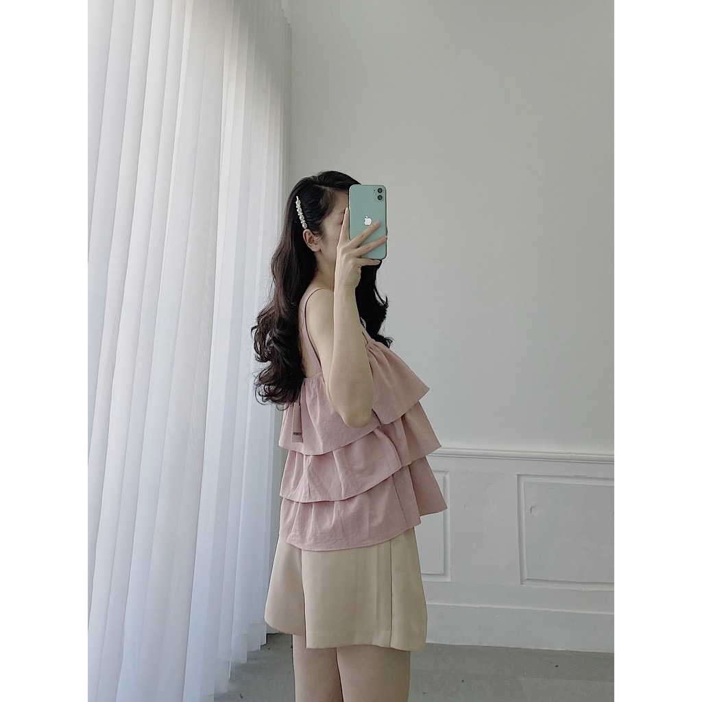 YU CHERRY | Áo nữ Linen Layer Cami Top YA367