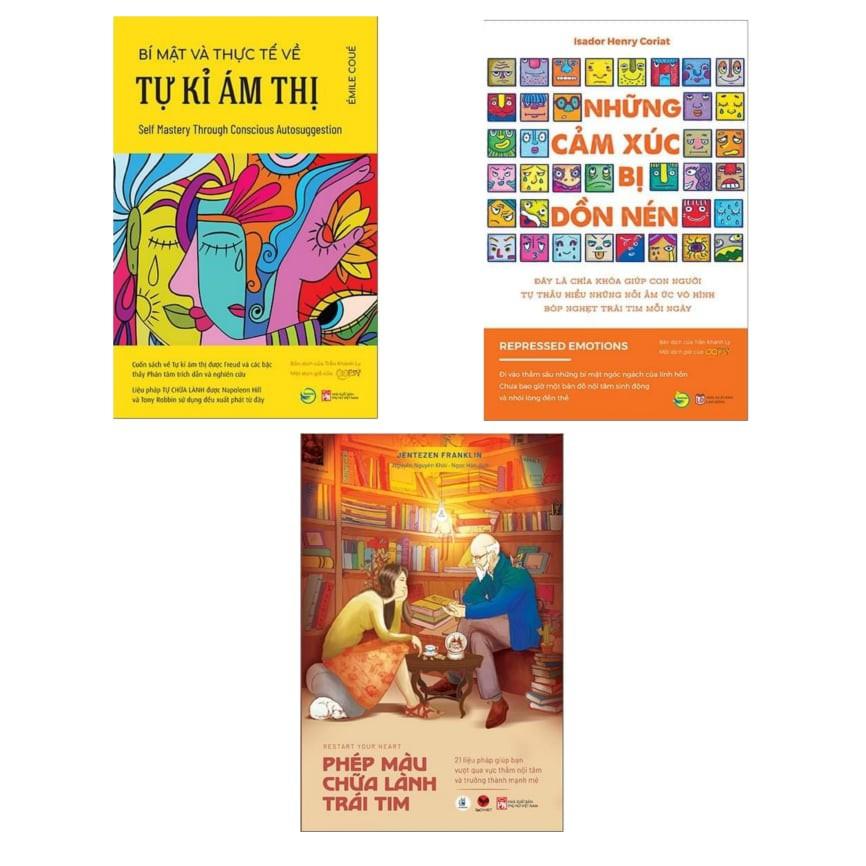 Combo 3 Cuốn Sách : Những Cảm Xúc Bị Dồn Nén + Bí Mật Và Thực Tế Về Tự Kỷ Ám Thị + Phép Màu Chữa Lành Trái Tim ( Bách Việt )