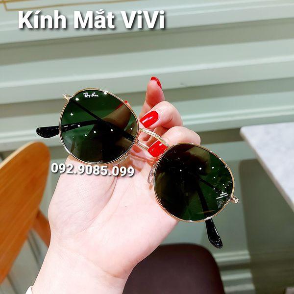 Kính râm nam nữ tròn VIVIEYEWEAR chống tia UV400 phụ kiện thời trang V3447