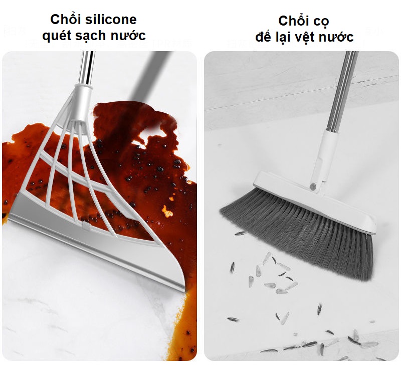 Chổi Silicone Quét Tóc Rụng, Quét Nước Nhà Tắm Chuyên Dụng