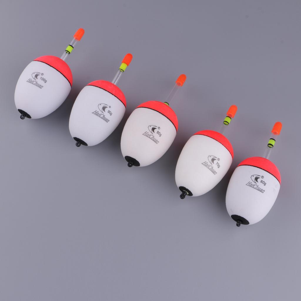 20pcs EVA Foam Floats Luminous Fishing Float Bobber Sea Rock Fishing 60-100g