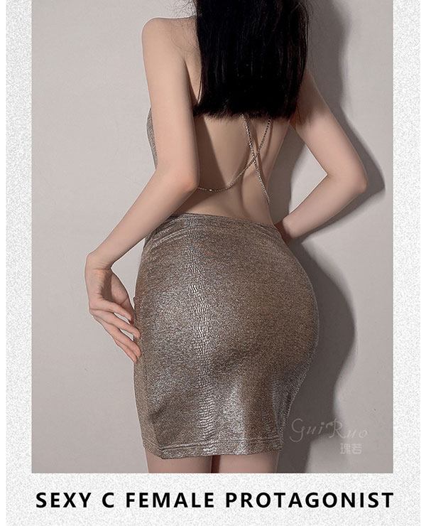 Đầm ngủ ôm body hở lưng quyến rũ TK2863