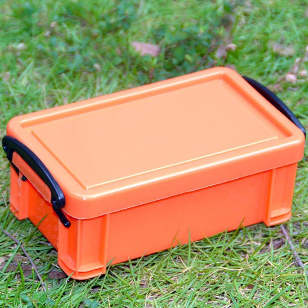 2X Home Furnishing Box 0.5L Latch Box Colorful with Lid Food Sealed Case Orange
