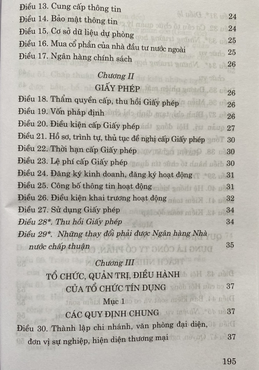 Luật Các Tổ Chức Tín Dụng