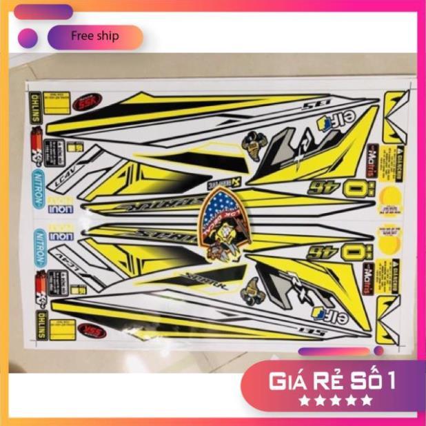 Tem rời exciter 2010 vàng đen 3 lớp ko bay màu bảo hành màu sắc vĩnh viễn