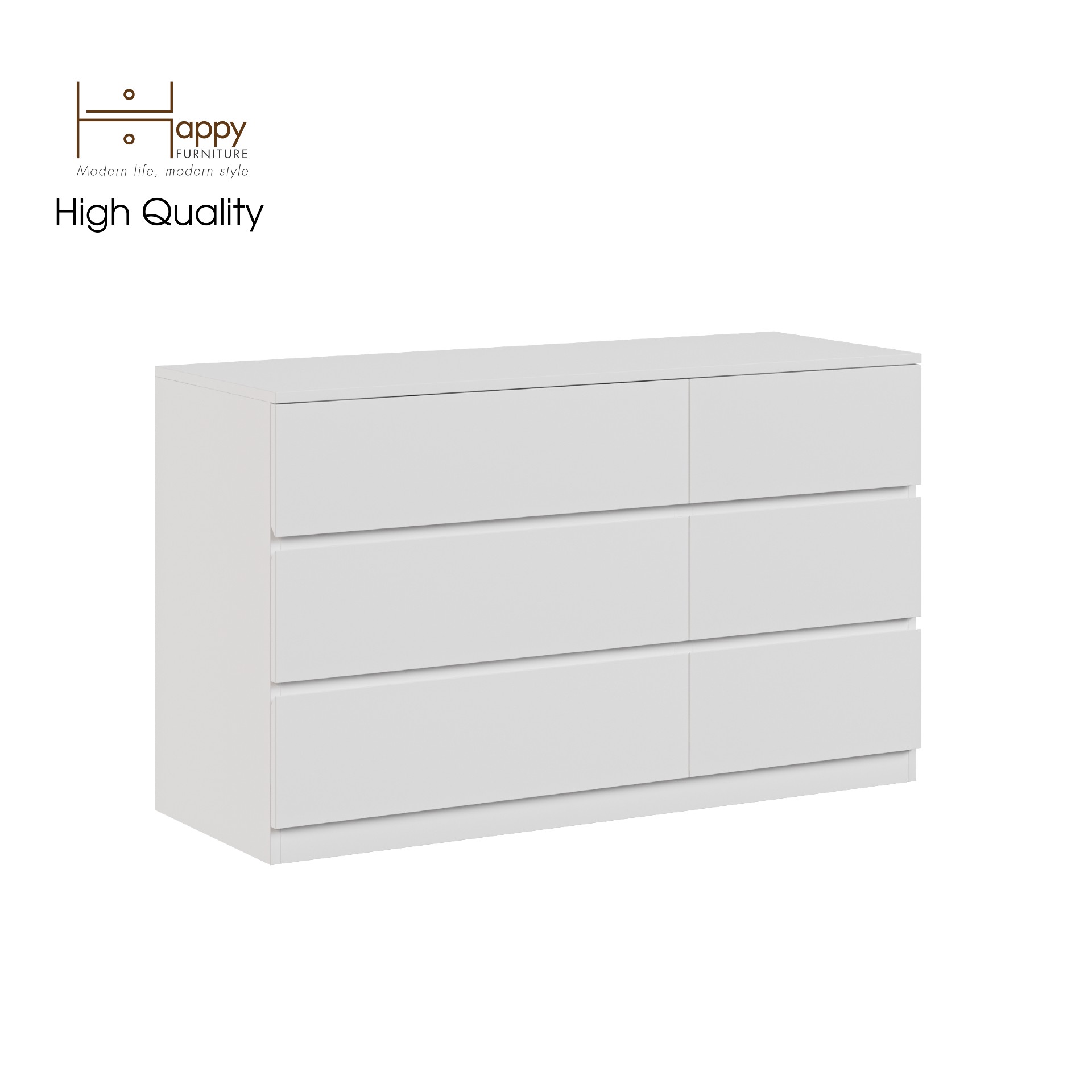 [Happy Home Furniture] OLA, Tủ đựng đồ 6 ngăn kéo, 120cm x 45cm x 72cm ( DxRxC), THK_090