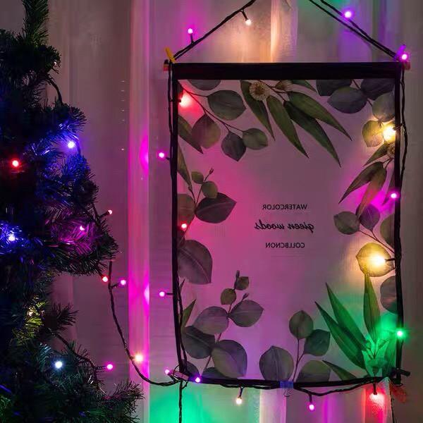 Đèn nháy trang trí mắt đá kim cương đổi nhiều màu trang trí Noel trang trí cây cảnh nhà cửa cửa hàng