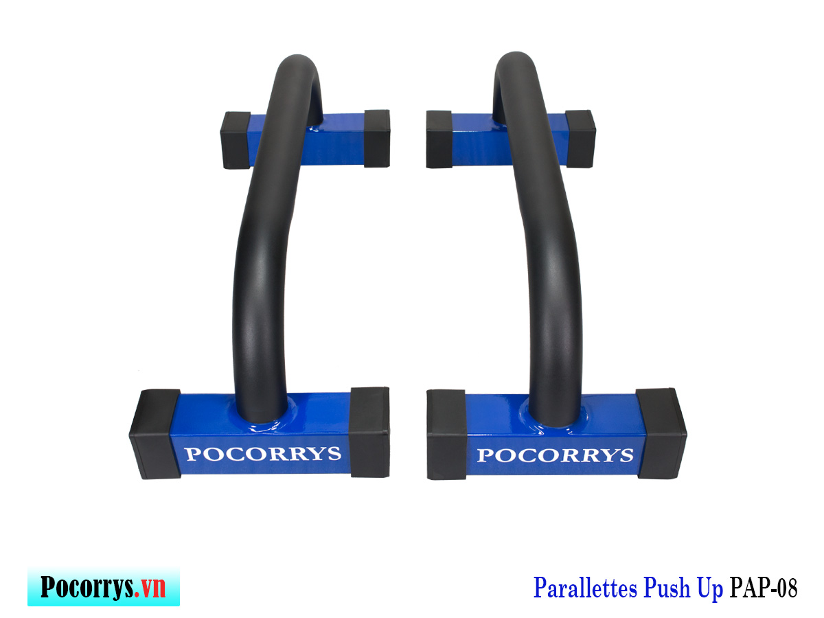 Dụng cụ chống đẩy, hít đất, Parallettes Push up cao 18cm Pocorrys PAP-08, Màu đen lam