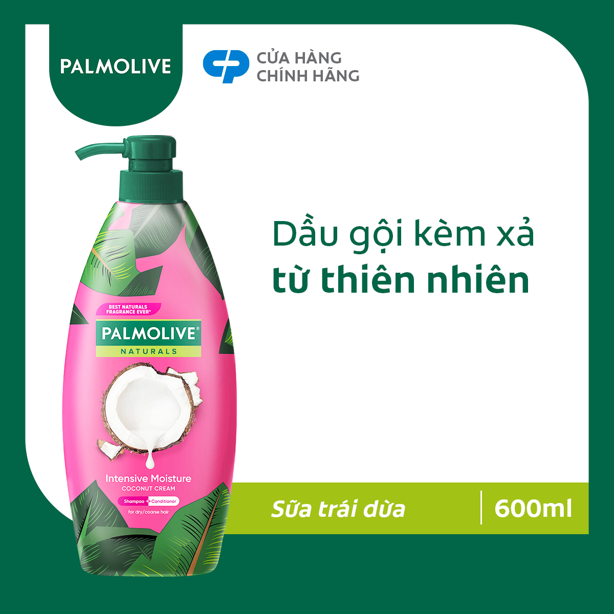 Dầu gội xả 2in1 Palmolive thiên nhiên 600ml 