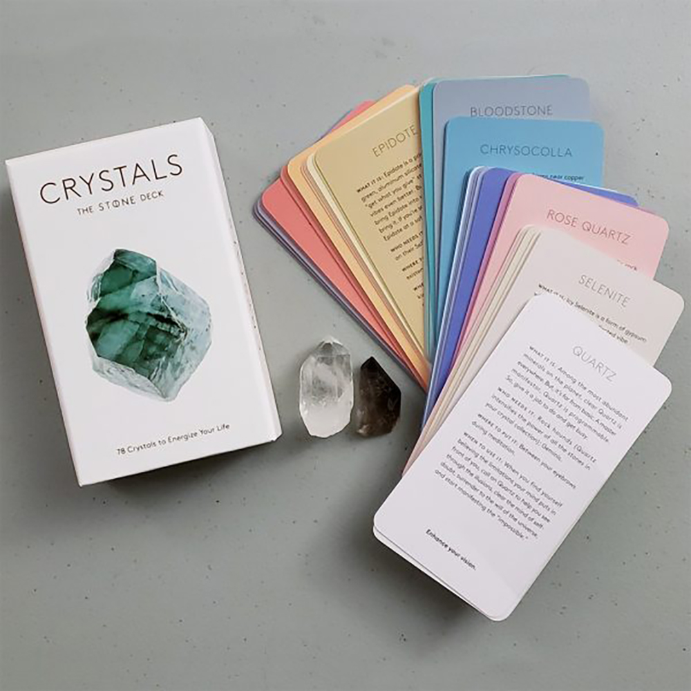 Bộ Bài Crystals - The Stone Deck - Thông Điệp Từ Tinh Thể 78 Lá Bài