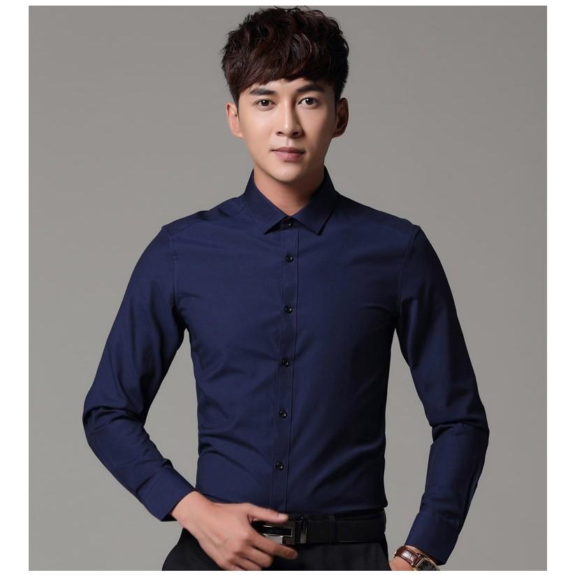 Áo sơ mi nam dài tay body hàn quốc