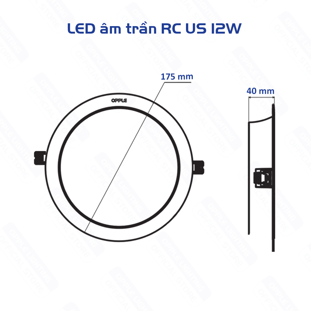 Bộ Đèn LED OPPLE Âm Trần US - Tiết Kiệm Năng Lượng, Ánh Sáng Dễ Chịu