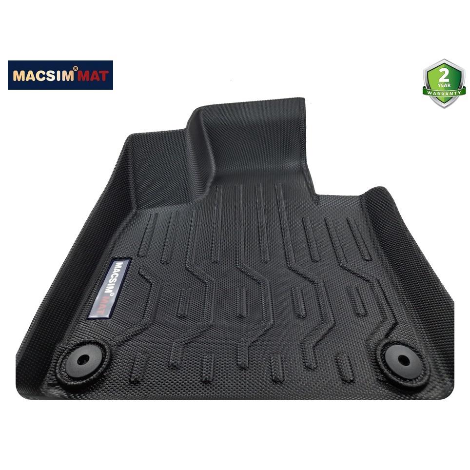 Thảm lót sàn xe ô tô Volvo XC90 2010-2019 Nhãn hiệu Macsim chất liệu nhựa TPV cao cấp màu đen nhám