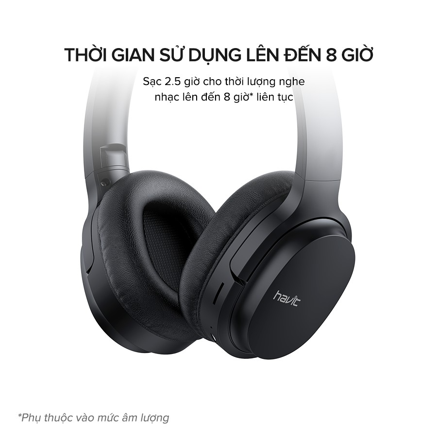 Tai Nghe Bluetooth Headphone HAVIT i62, Driver 40mm, Bluetooth 5.0, Nghe Đến 8H, Gập Gọn 90 - Hàng Chính Hãng (Hồng)