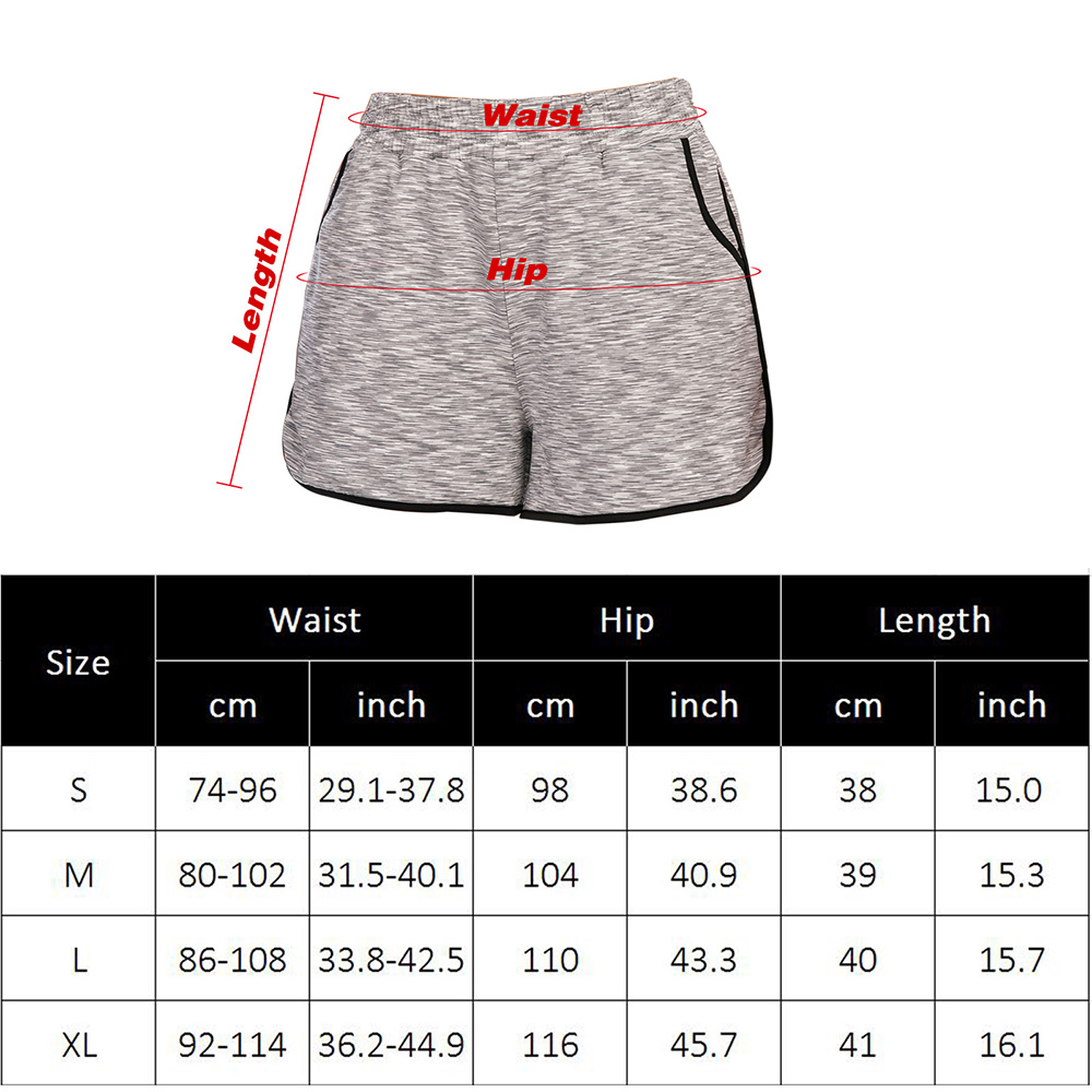 Quần short nữ thể thao 2 trong 1 tập thể dục, yoga với 2 túi phụ