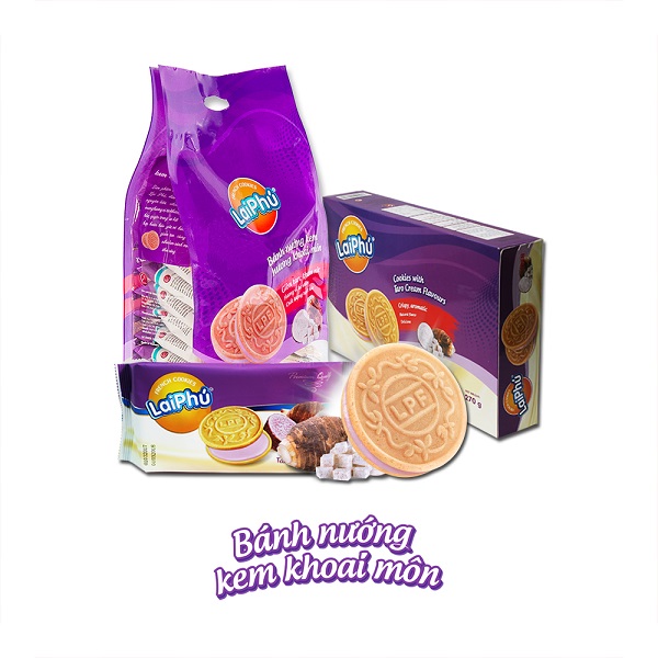 Bánh cookie Lai Phú kem Khoai Môn 350g