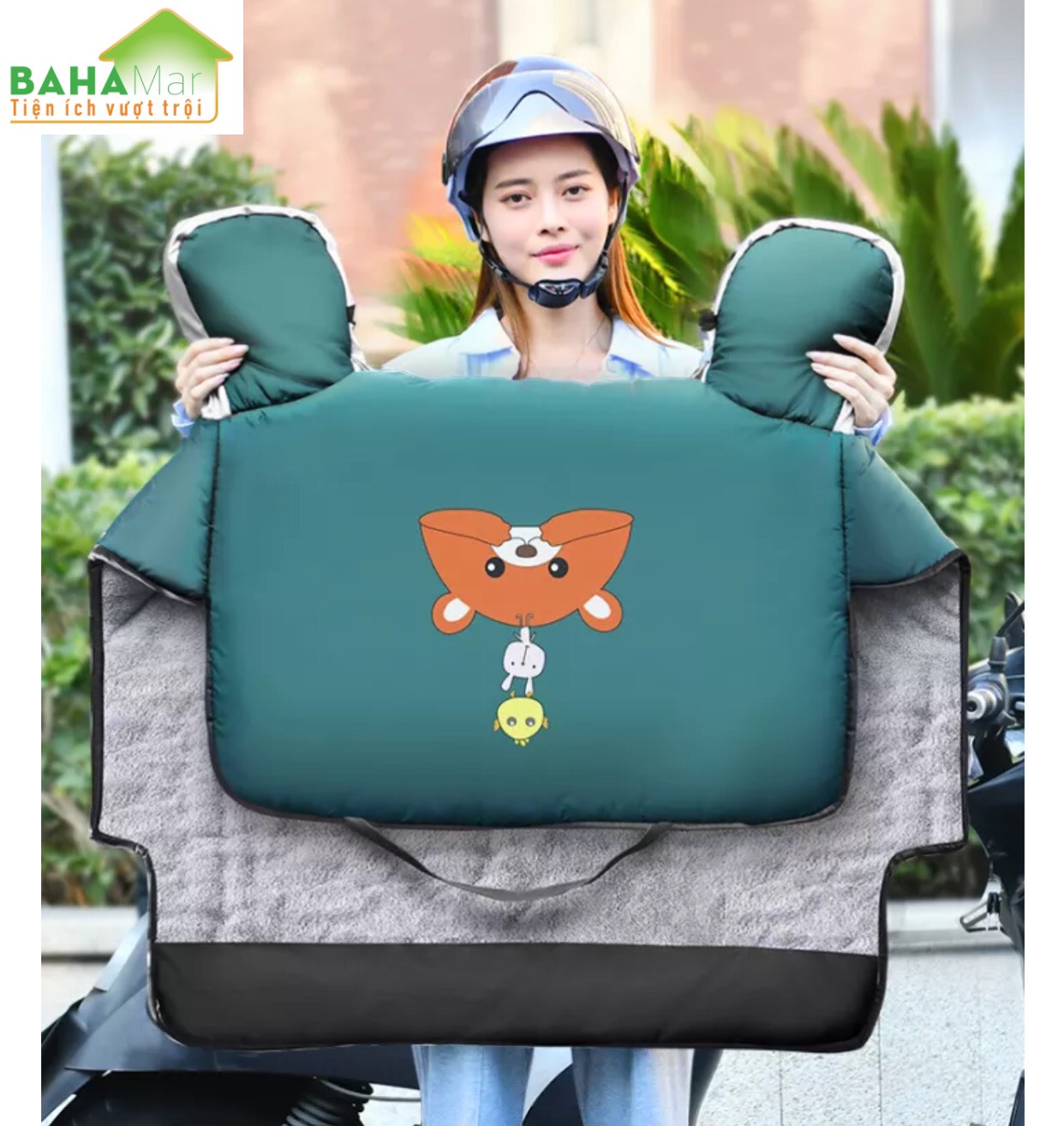 TẤM ÁO CHẮN GIÓ ĐI XE MÁY MÙA ĐÔNG CHỐNG LẠNH KHÔNG THẤM NƯỚC "BAHAMAR" giữ ấm, chống gió khi đi xe máy mùa đông . thuận tiện sử dụng