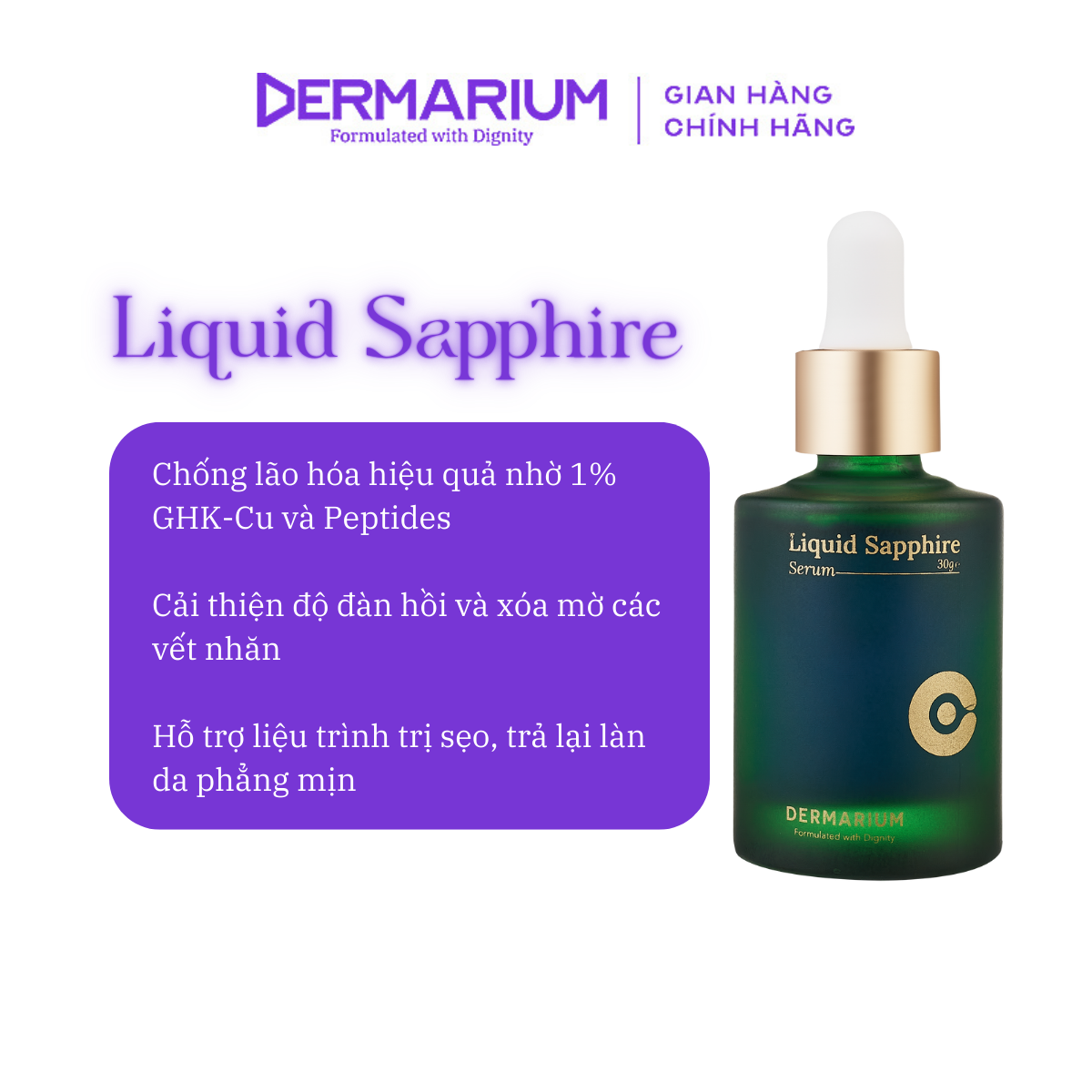 Serum (Tinh Chất) Đồng Chống Lão Hóa Liquid Sapphire Dermarium