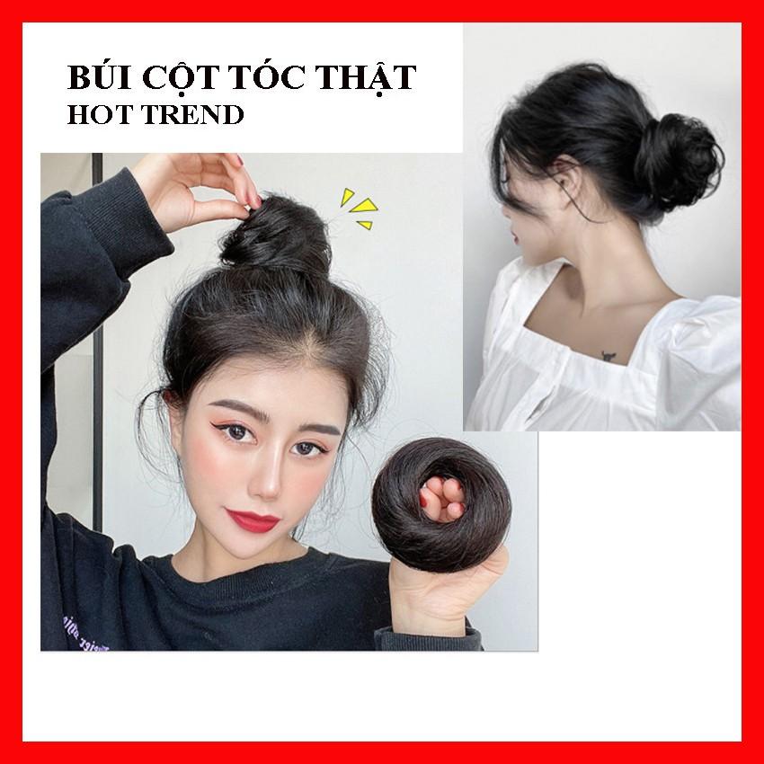 Búi rối tóc cột mini trời trang hottrend - búi rối dệt từ tóc thật 100%