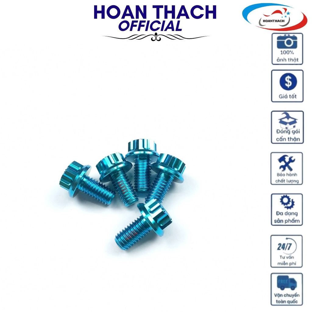 Ốc 8L10 Titan Lục Bảo Đầu Salaya dùng cho nhiều dòng xe máy SP017502 (giá 1 con)