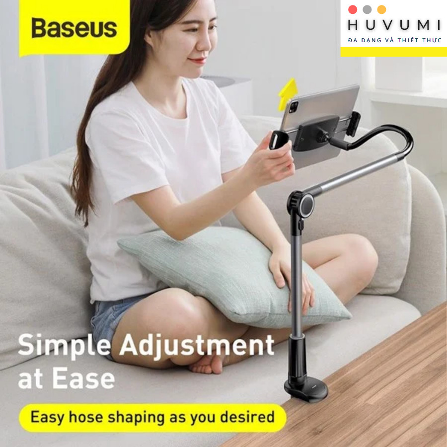 Bộ đế giữ điện thoại chân kẹp dùng cho iPad Baseus Otaku Life Rotary (Adjustment Lazy holder for 4.7 - 12.9 inches Smartphone/ Tablet/ iPad) LV825 [Hàng Chính Hãng