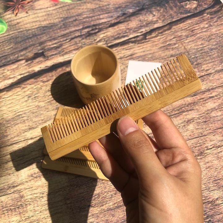 Lược tre bỏ túi - Lược chải đầu mini gọn tiện lợi - Bamboo Comb