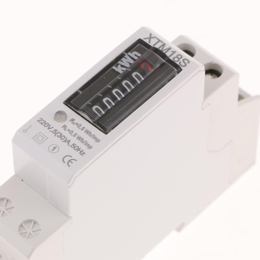 1 Pha DIN Đường Sắt KWH Watt Giờ Din-Đường Sắt Đồng Hồ Năng Lượng Máy Màn Hình