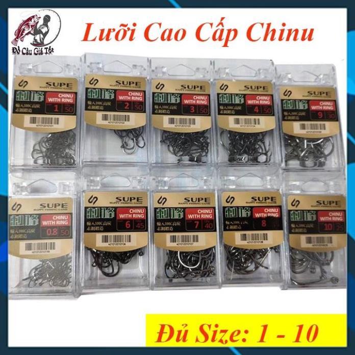 Lưỡi Câu Cá Nhật Bản Chinu Supe, Lưỡi Câu Đơn, Lưỡi Câu Không Gỉ, Lưỡi Câu Cá Chép, Rô Phi Chất Lượng