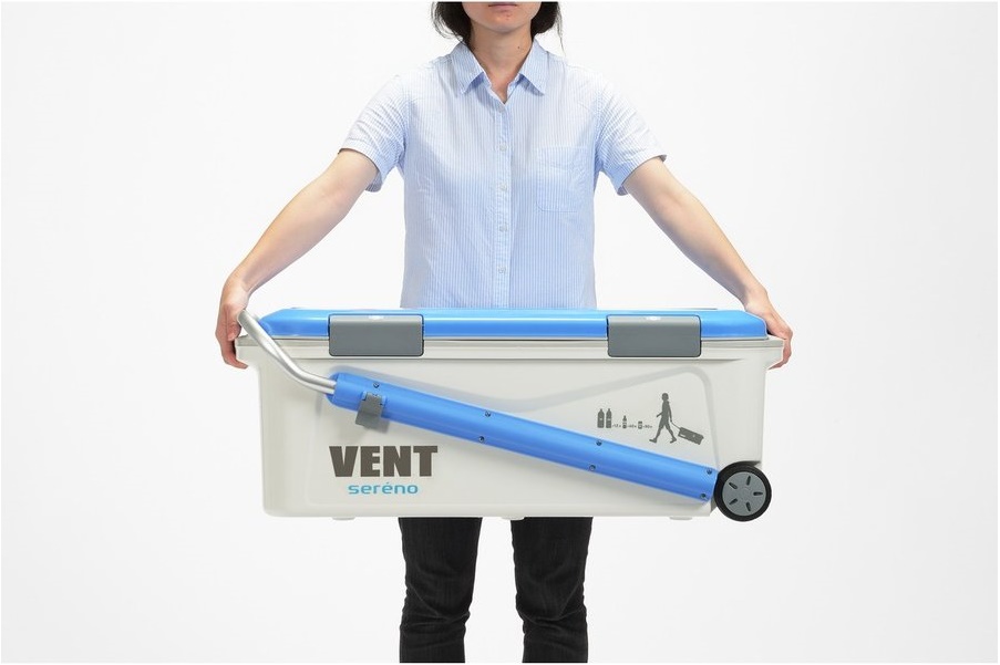 Thùng đá giữ nhiệt đa năng, tay kéo Sanka Vent Sereno 50L - Made in Japan