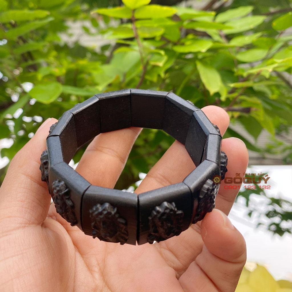 Vòng tay gỗ Công giáo hoạ tiết Thiên chúa