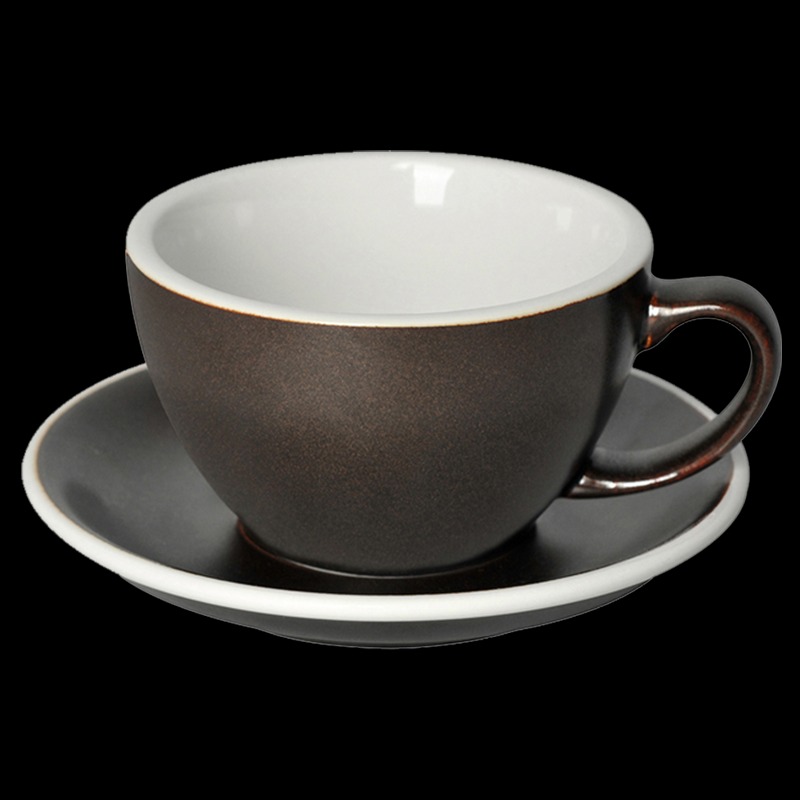 Ly Egg 300ml Café Latte Cup &amp; Saucer (POTTERS COLOURS) - Loveramics