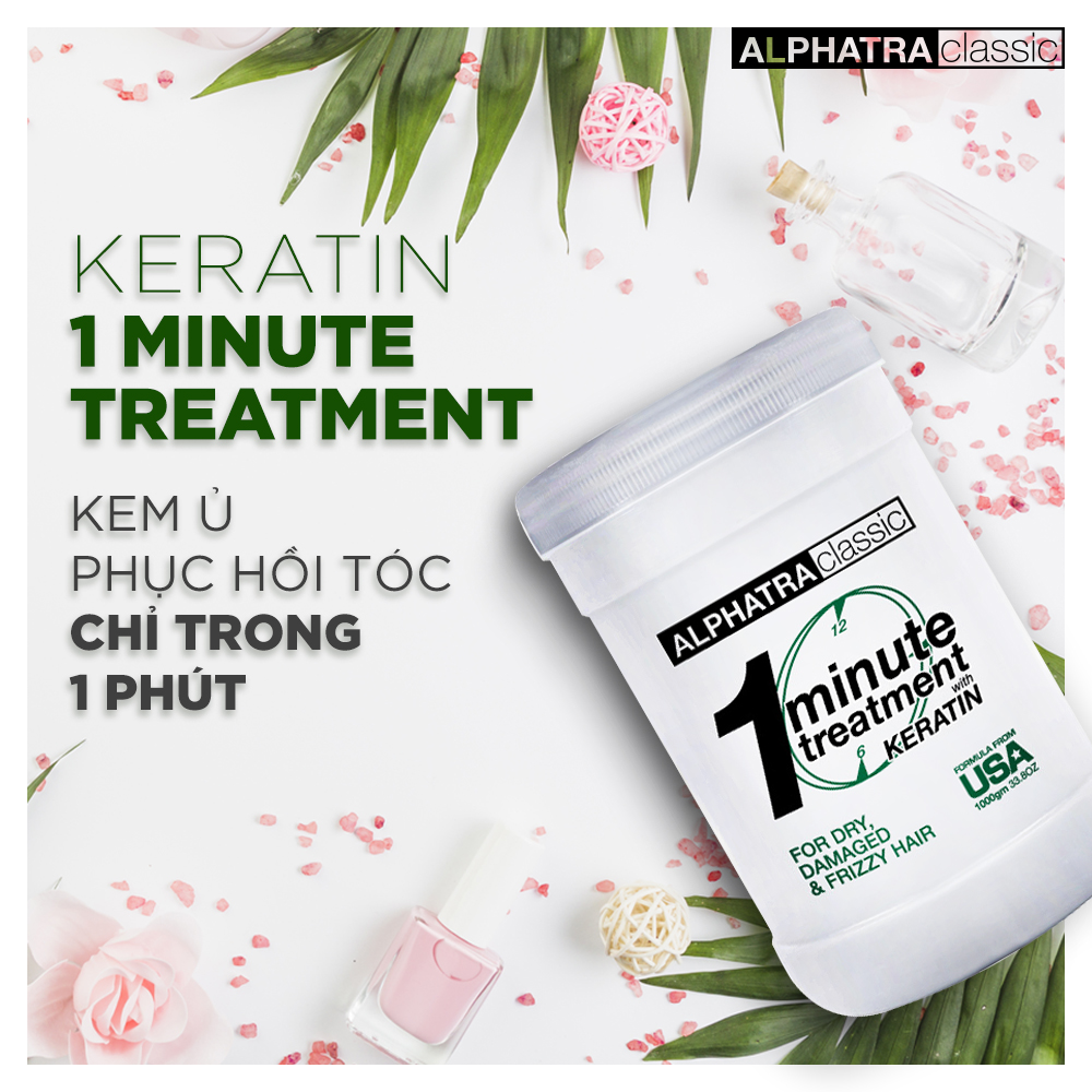 Kem ủ phục hồi tóc 1 phút Alphatra Classic | | Mùi cổ điển | 1500ml