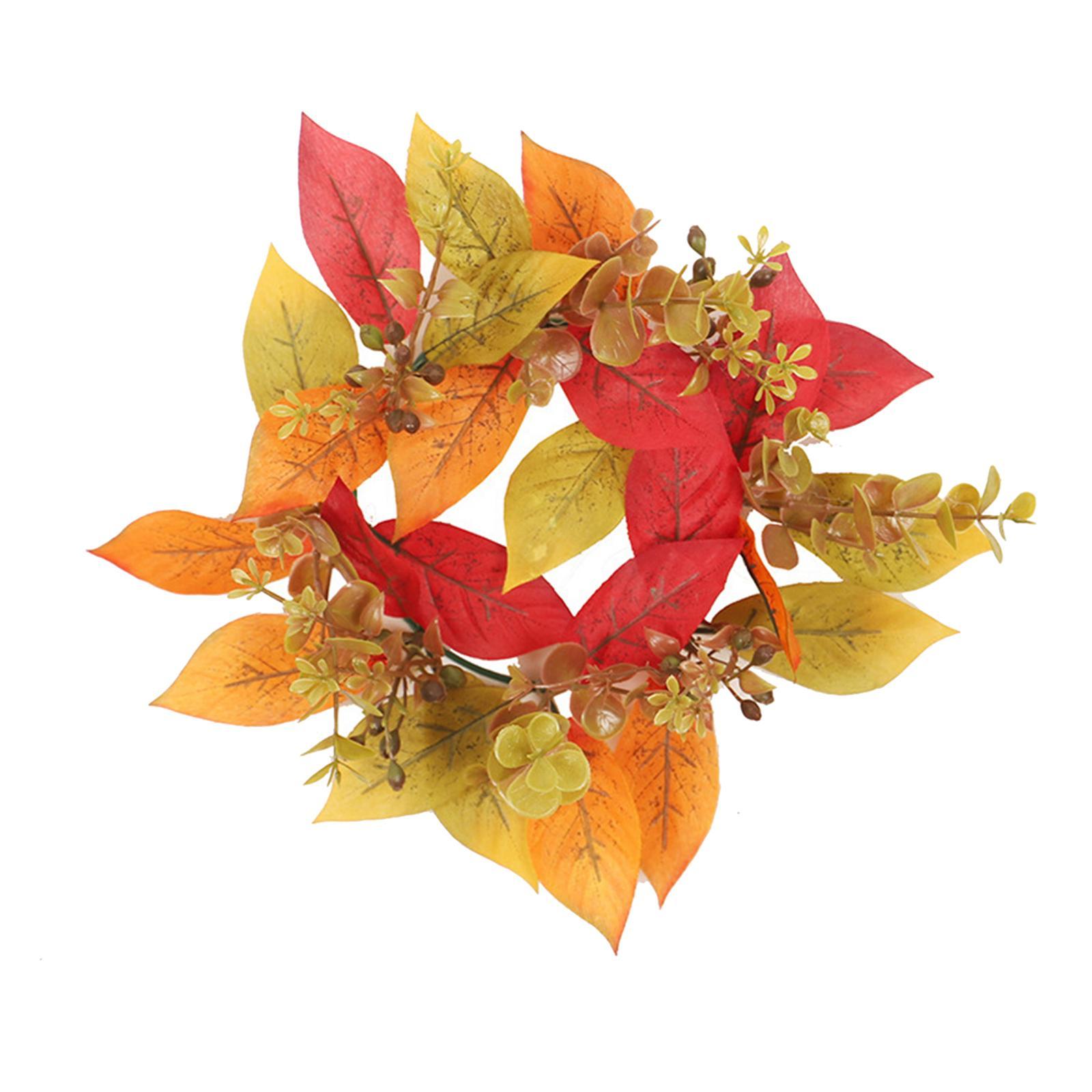 Candle Wreath Fall Wreath Candle for Living Room Tabletop