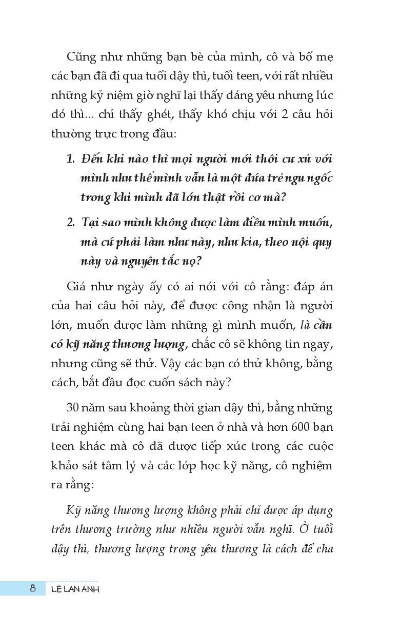 Sách Bí Quyết Thương Lượng Tuổi Dậy Thì