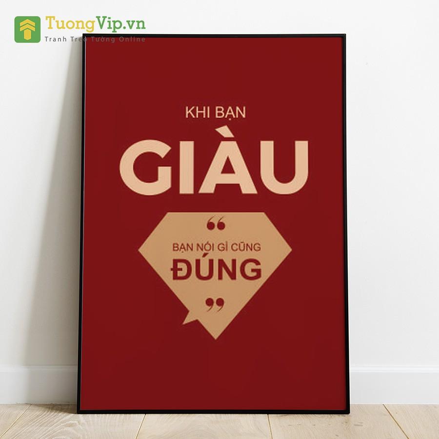 Tranh Canvas - Tranh Treo Tường Slogan Tạo Động Lực 4 - Tặng Kèm Đinh Đóng Tường Không Cần Khoan