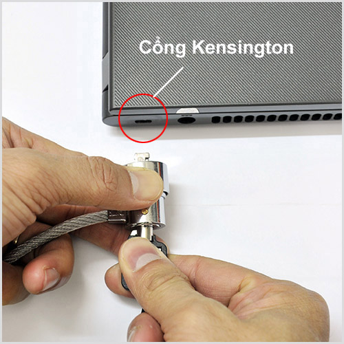 Khóa chống trộm Laptop cho cổng Kensington (Màu bạc) - Hàng nhập khẩu