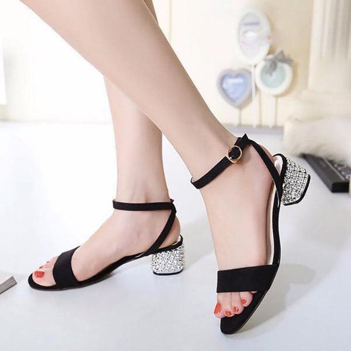 Giày / Sandal Cao Gót Nữ Đế Vuông Thanh Lịch YNQT004