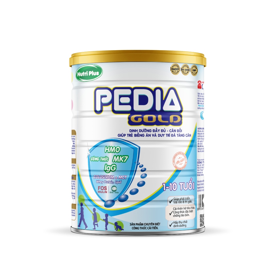 Sữa Bột PEDIA GOLD Dành Cho Trẻ Biếng Ăn Và Duy Trì Đà Tăng Cân _Nutri plus_NPG45