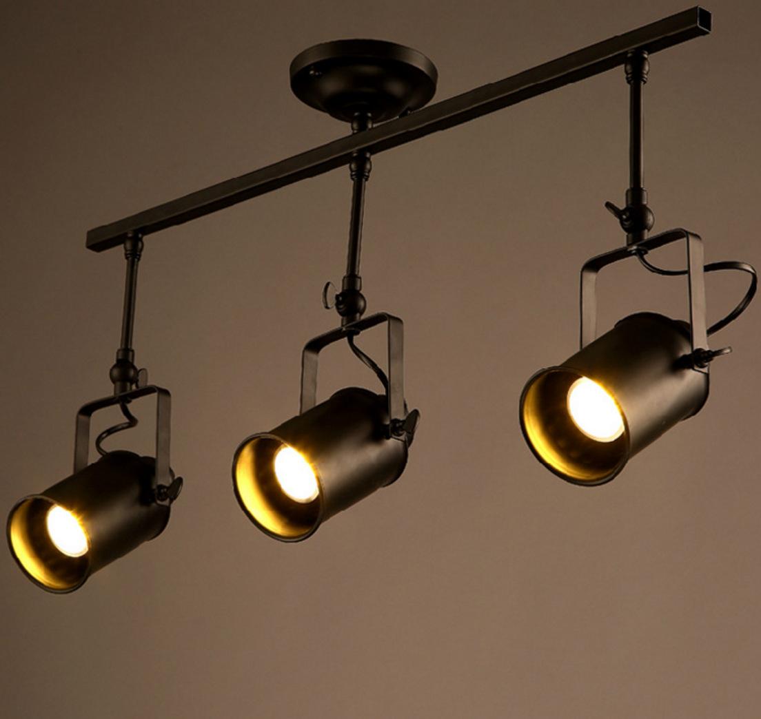 Phong cách mới nhất đơn giản retro Mỹ theo dõi đèn chùm công nghiệp sáng tạo phòng khách quầy bar cửa hàng quần áo cá tính ĐÈN LED thanh dài đèn sân khấu