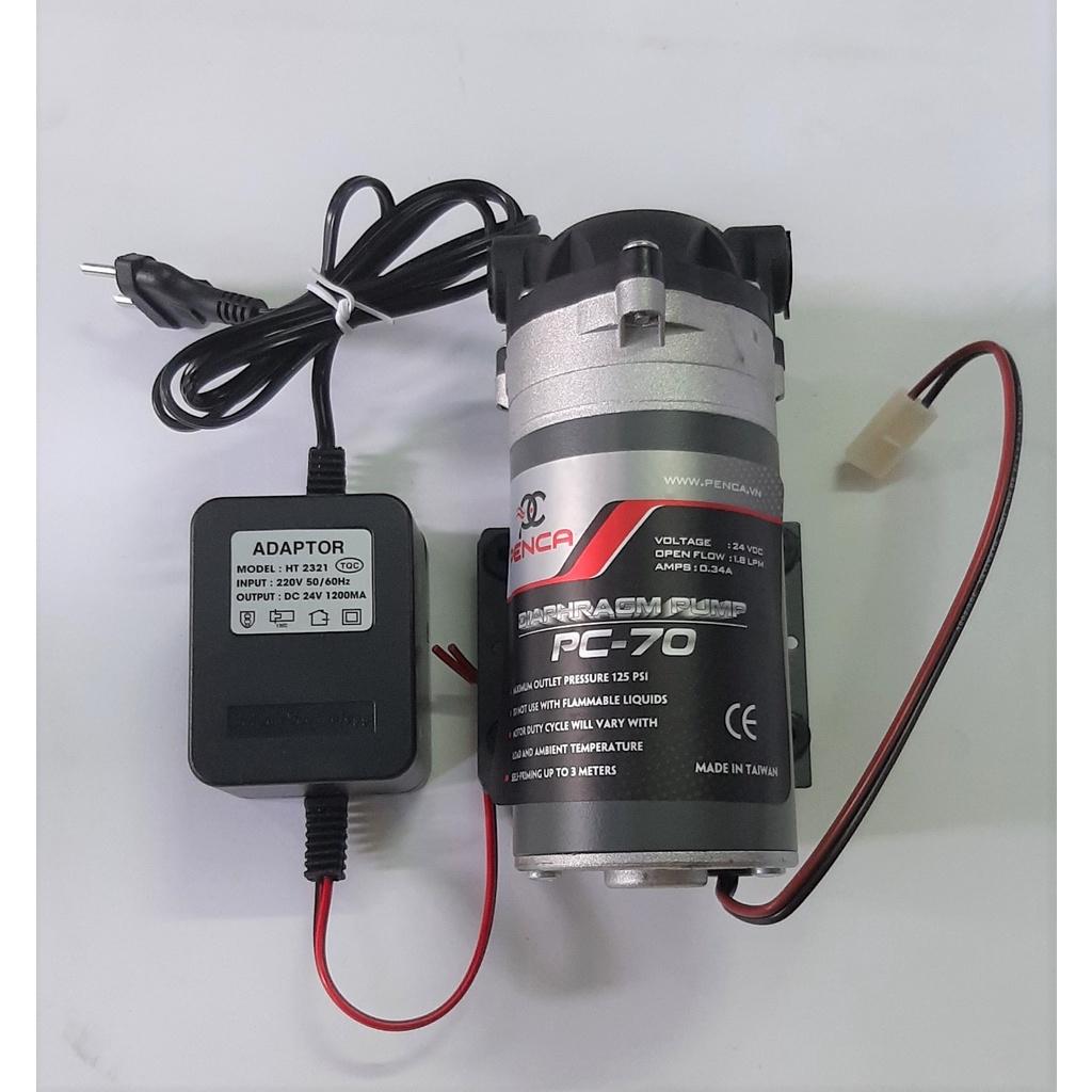 COMBO BƠM 24V PENCA + ADAPTER 24V - MADE IN TAIWAN-DÙNG CHO MÁY LỌC NƯỚC RO,HỆ THỐNG PHUN SƯƠNG.