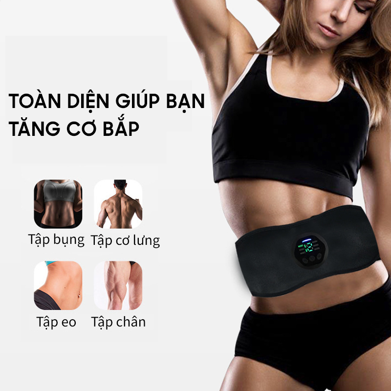 Máy massage đánh tan mỡ bụng, công nghệ EMS định vị, đai lắc - D1586