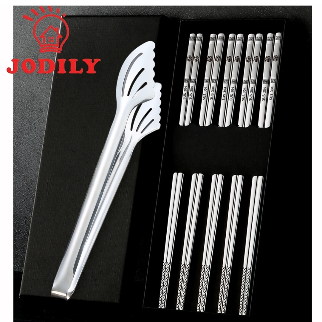 HỘP 10 ĐÔI ĐŨA INOX 304 - CAO CẤP - SANG TRỌNG - NGUYÊN KHỐI INOX 304