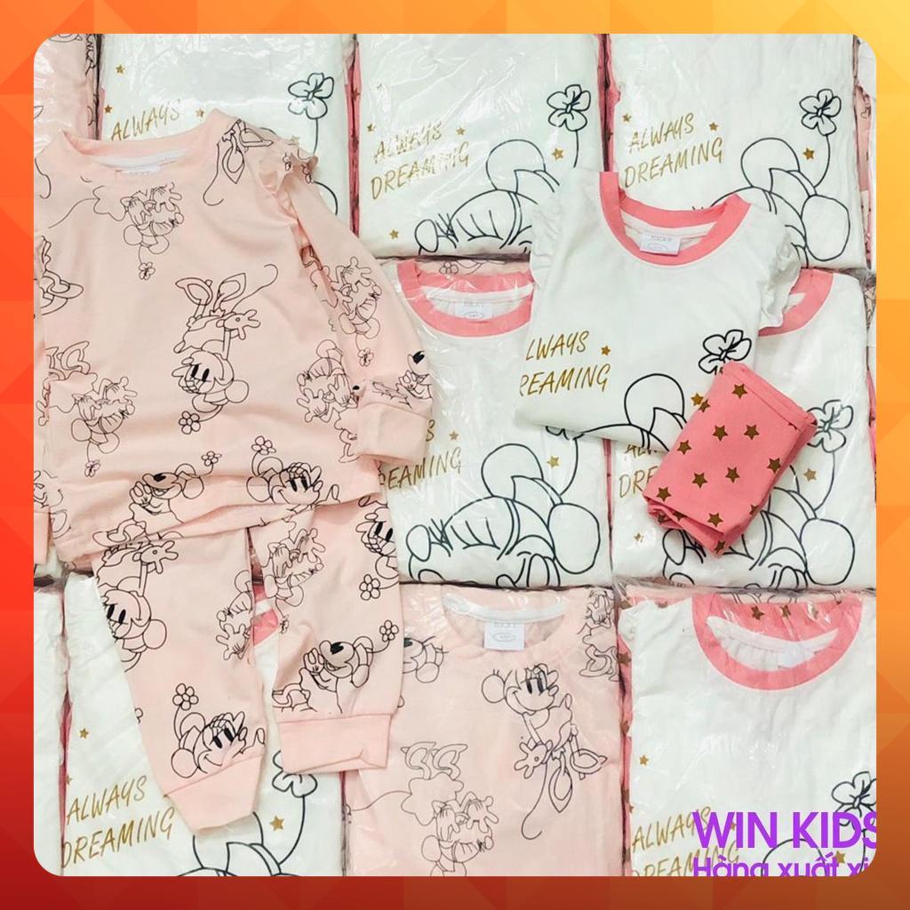 B005-Bộ quần áo thun cotton bé gái dài tay Minnie Next xuất dư, bộ đồ cho bé gái 3,4,5,6,7,8 tuổi