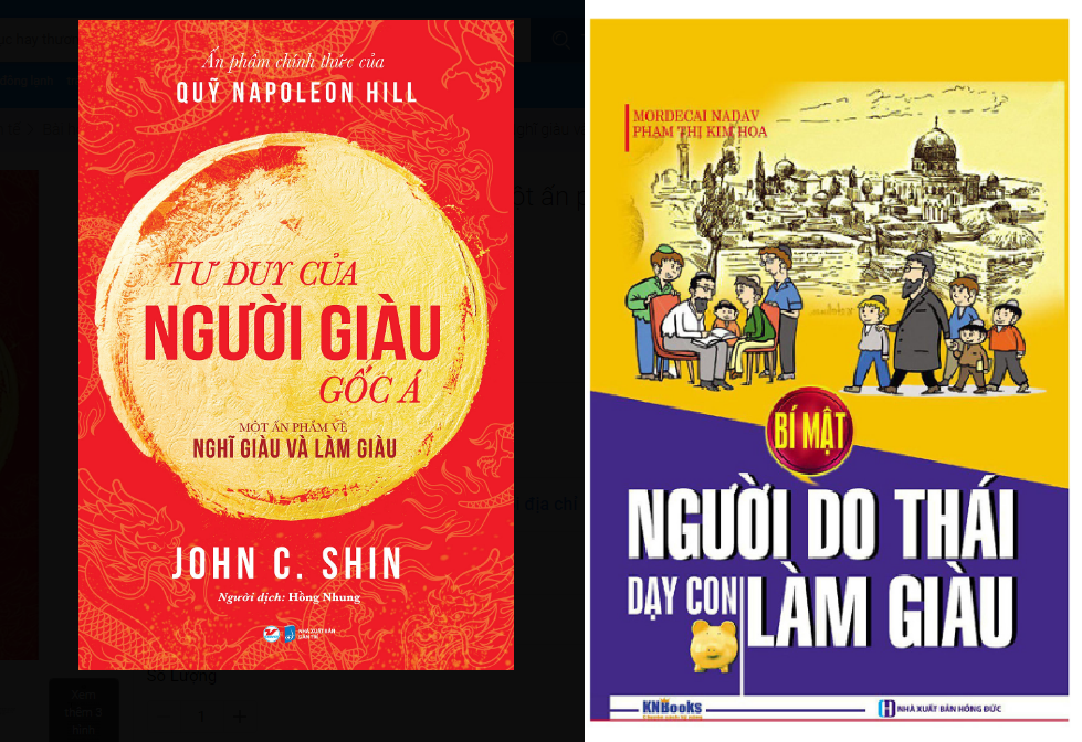 Combo Bí Mật Người Do Thái Dạy Con Làm Giàu+Tư duy của người giàu gốc Á: Một ấn phẩm về Nghĩ giàu và Làm giàu