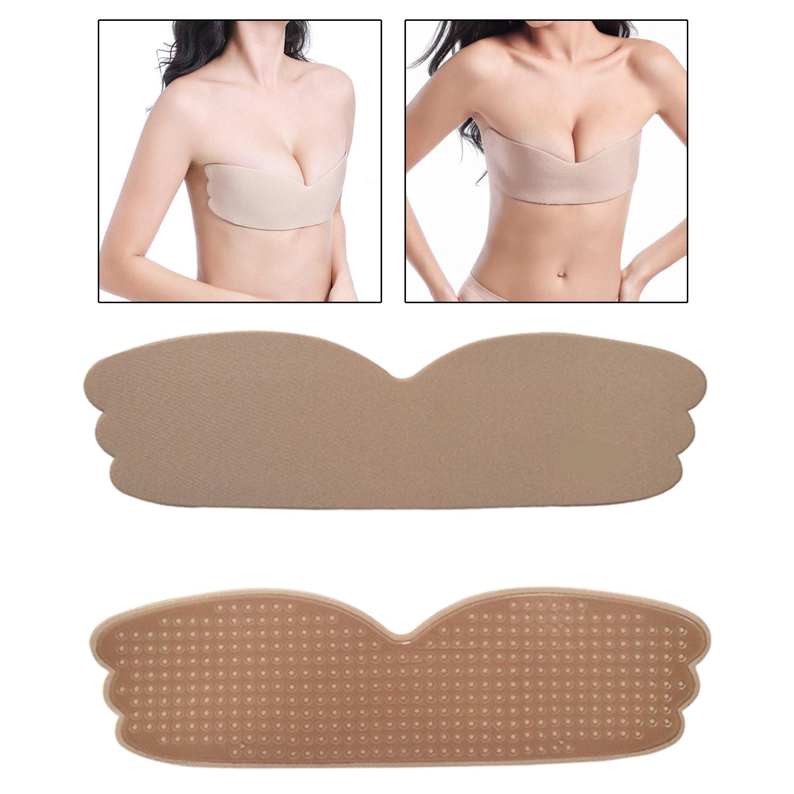 Women Lady Self Adhesive Bra Backless Strapless Push Up Invisible Sticky Bras
