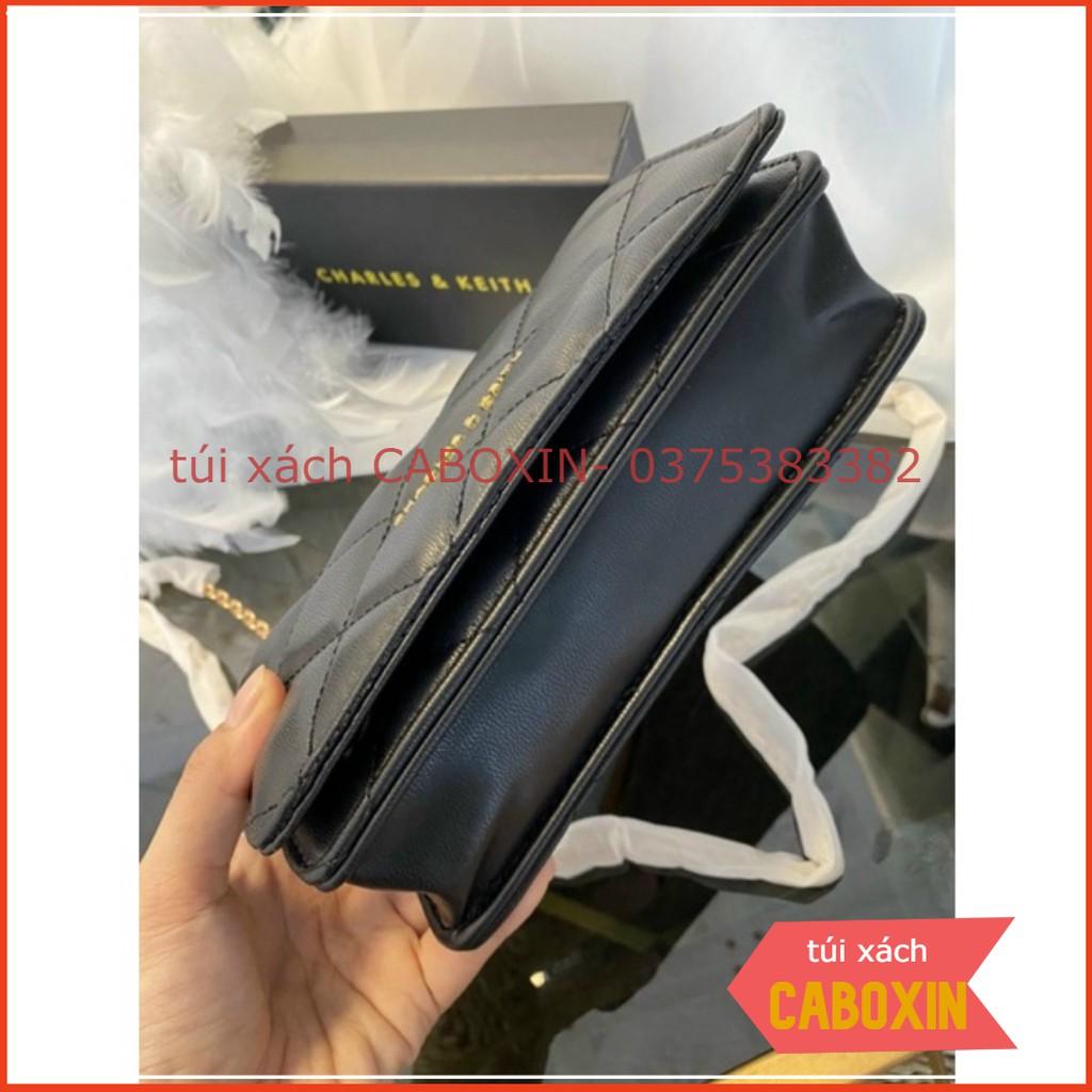 Túi xách nữ đeo chéo trần trám lót đỏ sang chảnh