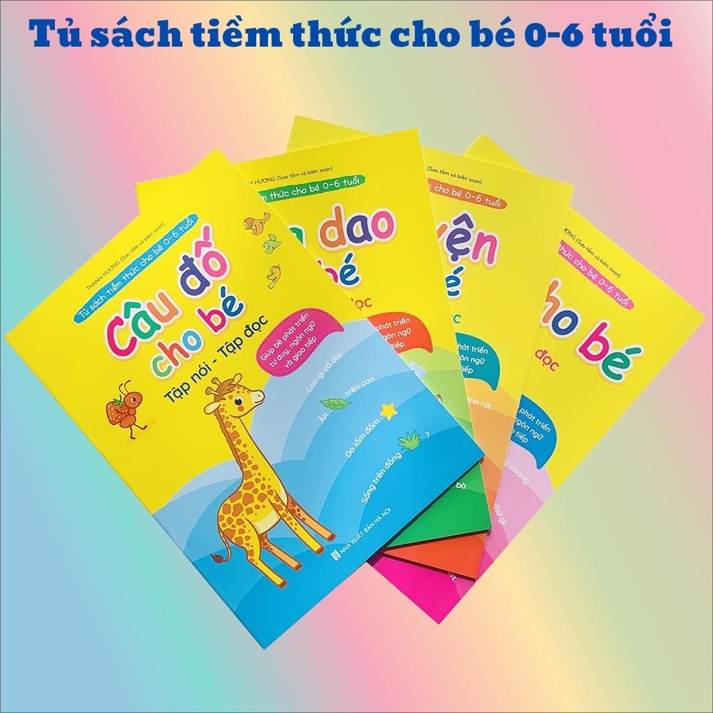 Sách - Tuyển tập Thơ - Truyện - Đồng dao - Câu đố cho bé từ 0-6 tuổi (sách có kèm file nghe) giúp trẻ tập nói tập đọc