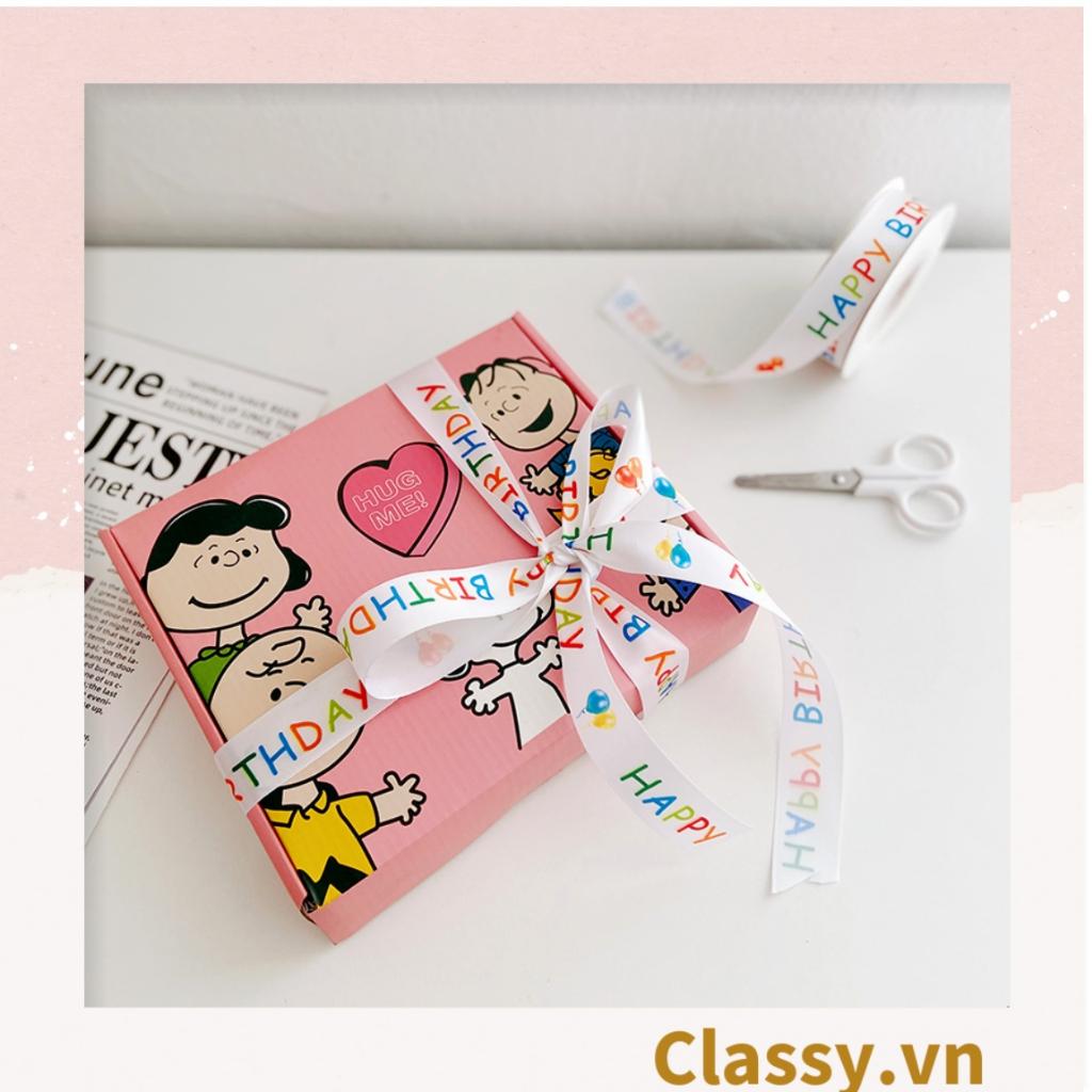 Classy Ruy băng vải dài 1m, chất liệu dày dặn, họa tiết dễ thương Q1636