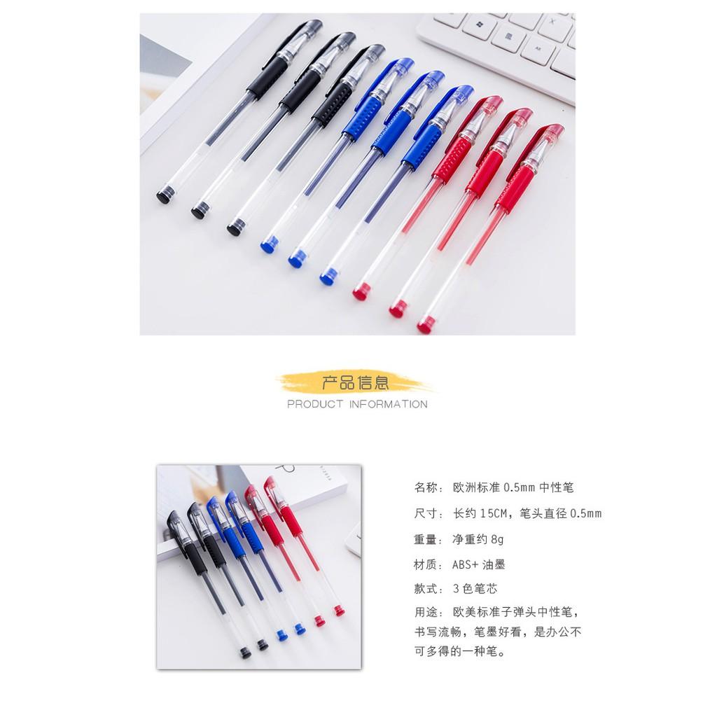 Combo 5 cây bút bi dạng nước viết cực trơn nhanh khô mực