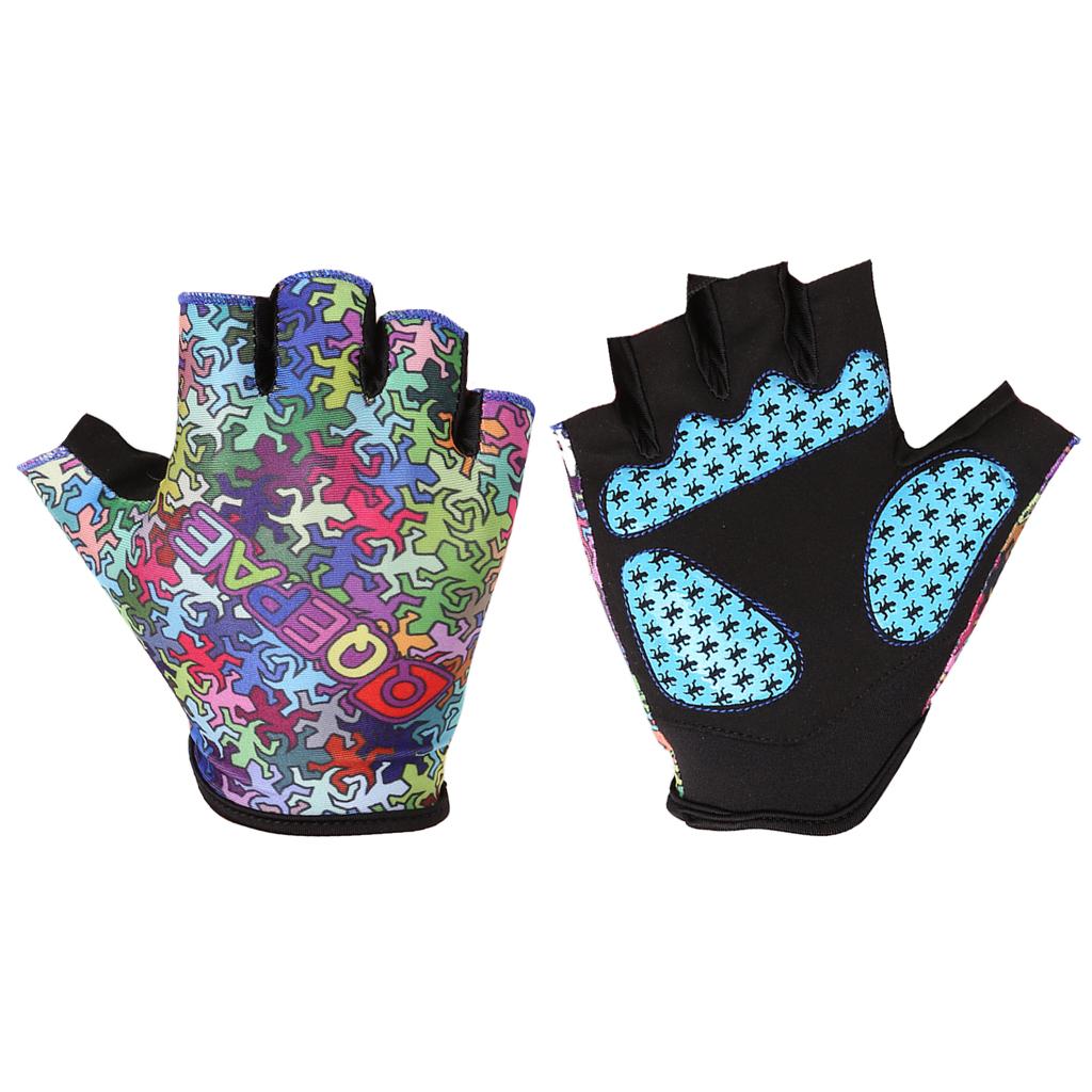 Half Finger Short Padded Gloves Fingerless Bike Outdoor Sports Gym